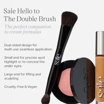 Saie Double Brush - Dual Ended Brush for Makeup Mastery