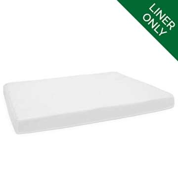 Furhaven Dog Bed Liner Water-Resistant Foam Mattress Protector Cover - White, Jumbo (X-Large)