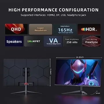 INFIEVO 27 Inch Gaming Monitor with QHD 165Hz Refresh Rate