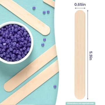 Tress Wellness - Waxing Sticks for Hair Removal - Premium Splinter-Free Wooden Sticks for Waxing, Wa...