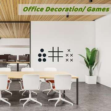 Large Wood Game Room Wall Decor, Modern Home Wall Art for Farmhouse Living Room Bedroom Office Decorations, Playroom Hallway Nursery Kids Room Decor Wall Stickers (18’×18‘ tic tac Toe Game)