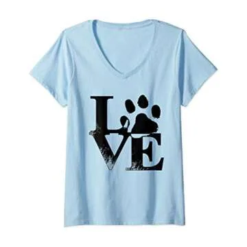 Womens I Love Cats, Dogs, Pets - Pet Lover Gift V-Neck T-Shirt