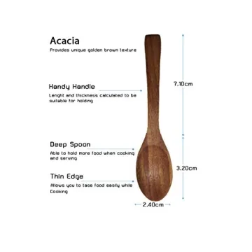 BetsySuperStore Small Round Wood Bowls Set with Spoons