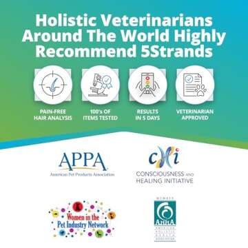 5Strands Pet Food & Environmental Intolerance Test for Dogs & Cats, Nutrition & Metals and Minerals Imbalances - at Home Sensitivity Testing, 481 Items, Results in 5 Days, All Ages and Breeds