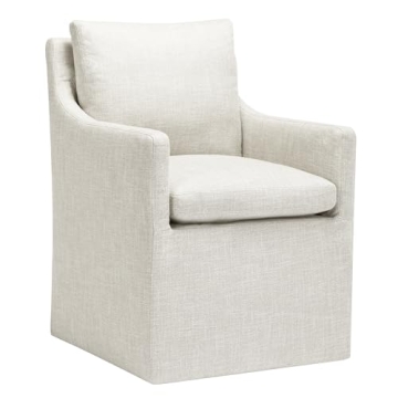 DUHOME Upholstered Accent Chair with Rolling Casters