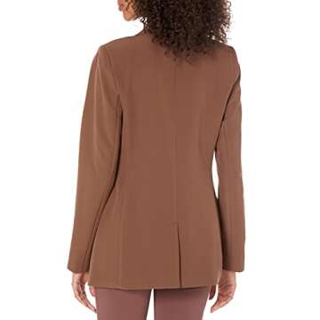 The Drop Women's Blake Long Blazer, Coffee Bean, X-Small