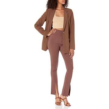 The Drop Women's Blake Long Blazer, Coffee Bean, X-Small
