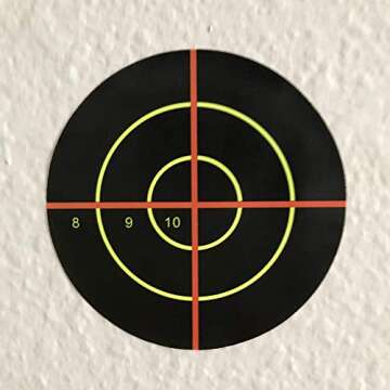 Pistep Splatter Targets for Shooting 3 Inch Reactive Paper Target Stickers 250 Self Adhesive Target Roll for BB Gun, Pellet Gun, Airsoft, Pistol, Rifle Shooting Practice