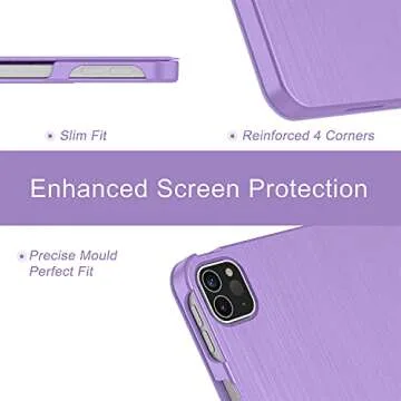 Soke for iPad Air 13 Inch Case (M2) 2024,iPad Pro 12.9 Case 2022 2021(6th 5th Generation) - [Slim Trifold Stand + Auto Wake/Sleep],Protective Hard PC Back Cover for iPad Air 13 inch (Lilac)