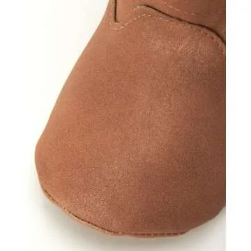 Vince Camuto Baby Girls' Boots - Soft Sole Western Cowboy Booties - Pre-Walker Cowgirl Crib Shoes for Infants (Newborn 0-12M), Size 9-12, Cognac