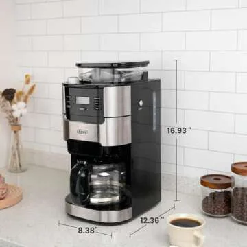 Gevi 10-Cup Coffee Maker with Grinder and Timer