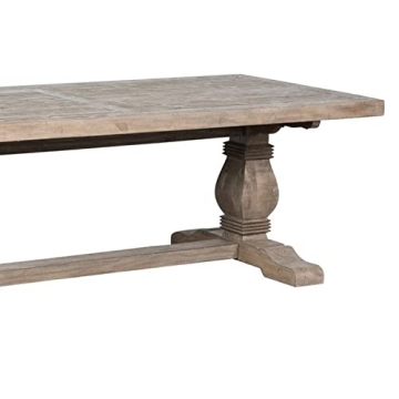 Benjara Rustic Dining Table with Reclaimed Wood Design