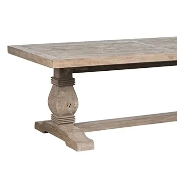 Benjara Rustic Dining Table with Reclaimed Wood Design