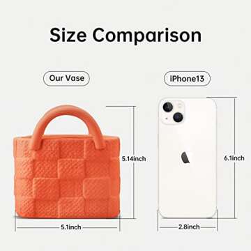 Yeysynana Ceramic Handbag Vase for Floral Arrangements