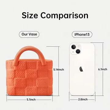 Yeysynana Ceramic Handbag Vase for Floral Arrangements