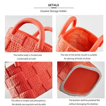 Yeysynana Ceramic Handbag Vase for Floral Arrangements