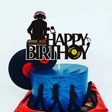 DJ Happy Birthday Cake Topper Perfect for Music Lovers Party