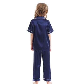 Horcute Kids Satin Pajamas Set for Ages 7-8 Years