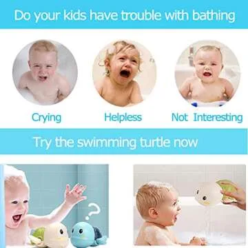 Baby Bath Toys-Wind up Turtle Bathtub Toys,Toy for Babies 6-12 Months Floating Swimming Turtles for Boys Girls,Baby Shower Bathtime Fun Pool Toys for Toddlers,Gift for 1 2 3 4 Year Old Boys Girls