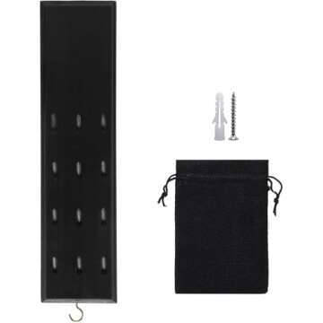 FDLS Darts Caddy Wall Mounted Darts Holder/Stand/with Metal Hook, Accessory Storage Bag, Displays 12 Set of Steel/Soft Tip Darts