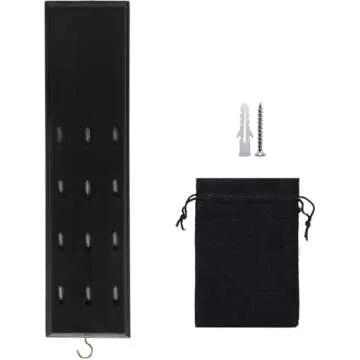 FDLS Darts Caddy Wall Mounted Darts Holder/Stand/with Metal Hook, Accessory Storage Bag, Displays 12 Set of Steel/Soft Tip Darts