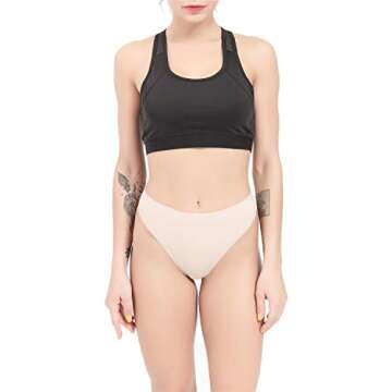 GRANKEE Women's Seamless Thong Panties for All-Day Comfort