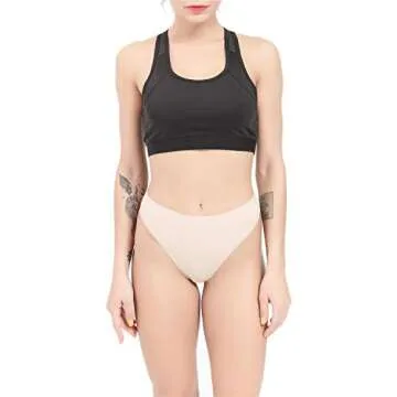 GRANKEE Women's Seamless Thong Panties for All-Day Comfort