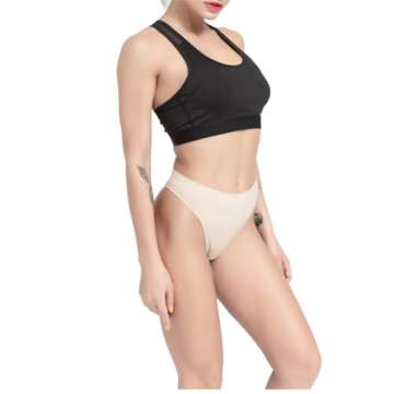 GRANKEE Women's Seamless Thong Panties for All-Day Comfort