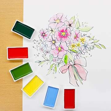 Kuretake MC2036V Gansai Tambi 36 Color Set - Vibrant Watercolors