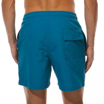 Quick Dry Swim Trunks with Pockets - Peacock Blue