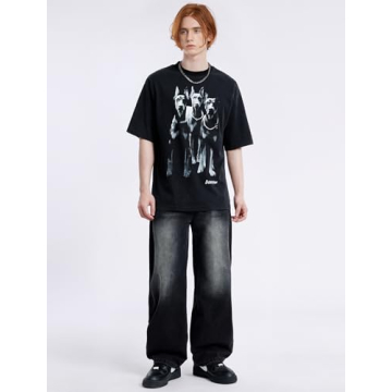 Stylish Aelfric Eden Doberman Graphic Oversized Tee