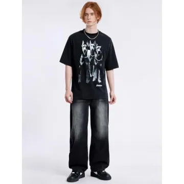 Stylish Aelfric Eden Doberman Graphic Oversized Tee