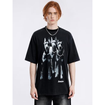 Stylish Aelfric Eden Doberman Graphic Oversized Tee