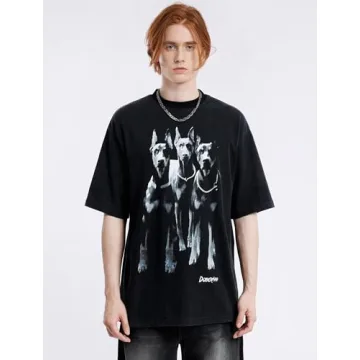 Stylish Aelfric Eden Doberman Graphic Oversized Tee