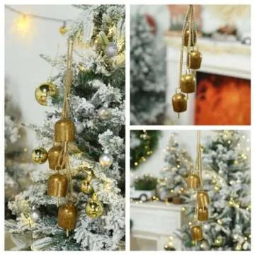 Vuskly Vintage Bells - Gold Metal Decorative Wind Chimes