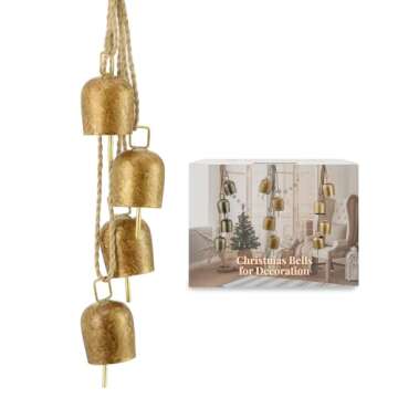 Vuskly Vintage Bells - Gold Metal Decorative Wind Chimes