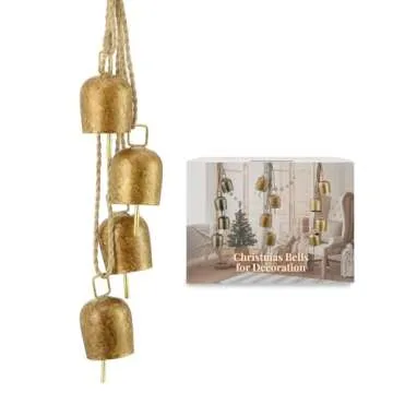 Vuskly Vintage Bells - Gold Metal Decorative Wind Chimes