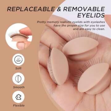 BEYELIAN Lash Mannequin Head for Eyelash Training Practice