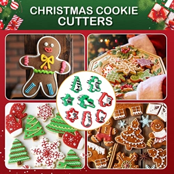 Christmas Cookie Cutter Set - 8 Unique Shapes for Fun Baking