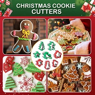 Christmas Cookie Cutter Set - 8 Unique Shapes for Fun Baking