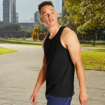 Hanes Men's X-Temp Black Tank Top 2 Pack XX-Large
