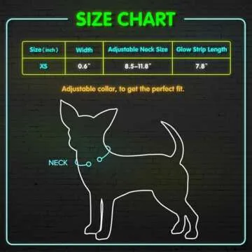 BSEEN Adjustable LED Dog & Cat Collar - Rechargeable, Small Breeds, Green, 8.5-11.8 inches, Nylon, Lightweight, Reflective, 2 Flash Modes