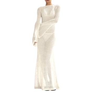 Saodimallsu Women's Crochet Beach Cover Up - Chic & Comfortable