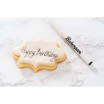 Bakerpan Food Coloring Markers, Fine Tip Edible Markers for Cookie Decorating, Edible Black Ink Pen - Set of 3 (Made in USA)