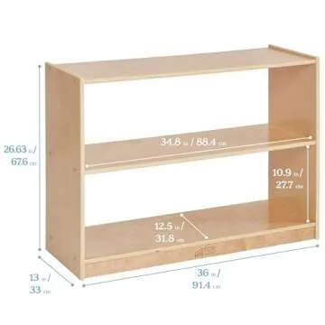 ECR4Kids 2-Shelf Mobile Island Storage Cabinet Design