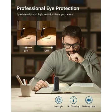 DEWENWILS Rechargeable Book Light - Adjustable & Portable