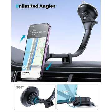 APPS2Car Designed for Magsafe Car Mount, Car Phone Holder Mount Fit for Magsafe iPhone 16 15 14 13 12 Series