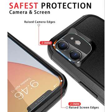 Diverbox iPhone 11 Tough Case with Screen Protectors