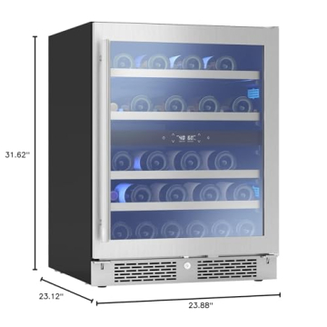 Zephyr 24" Wine Fridge - Stylish Mini Cooler for Any Space