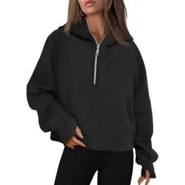 Stylish AUTMET Women's Half-Zip Sweatshirt - Cozy & Versatile for Everyday Wear